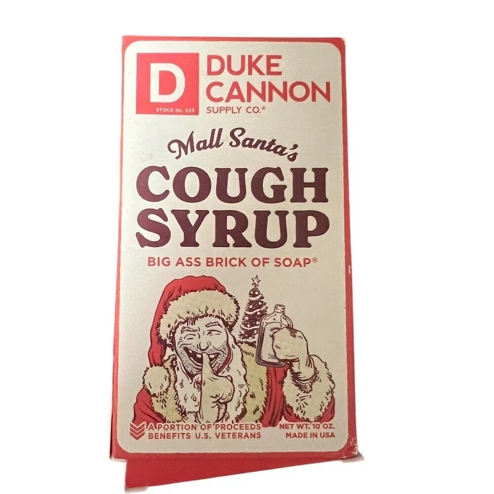 Duke Cannon Big Ass Brick of Soap Mall Santa’s Cough Syrup Peppermint 10